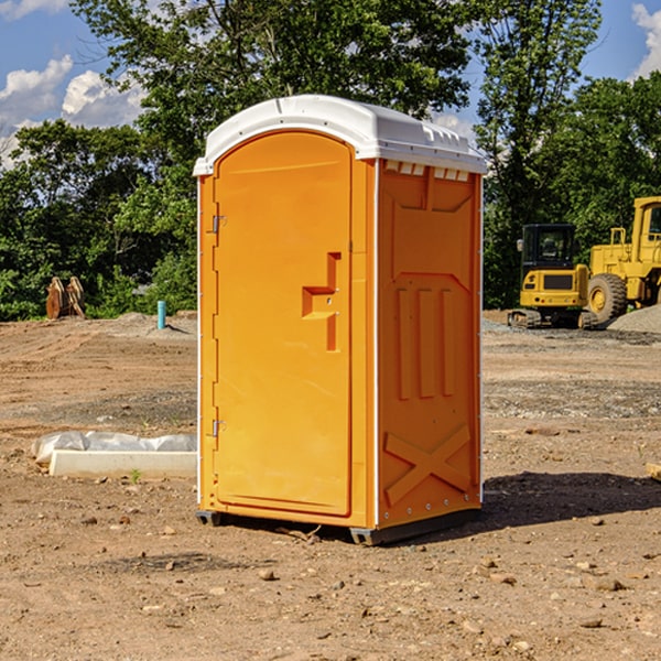 how often are the porta potties cleaned and serviced during a rental period in Birdseye